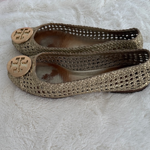 Tory Burch Metallic Woven Flats - Picture 4 of 4